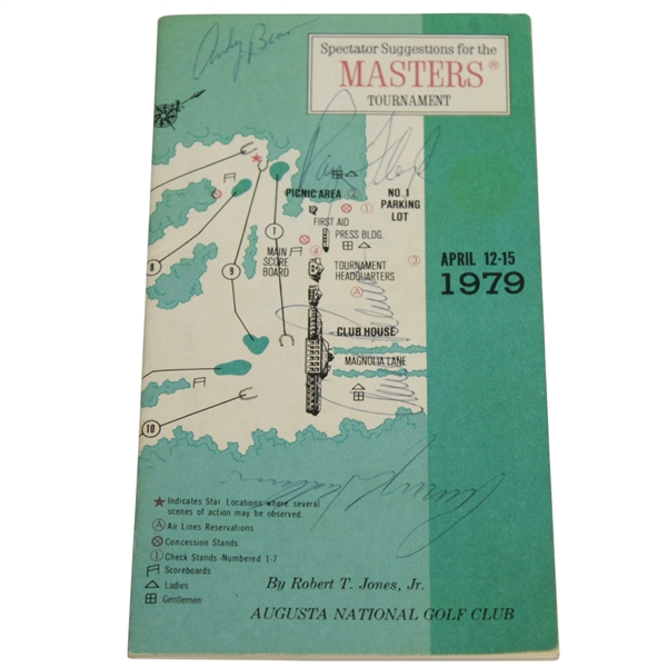 1979 Masters Tournament Spectator Guide Signed By Palmer, Nicklaus & Others JSA ALOA