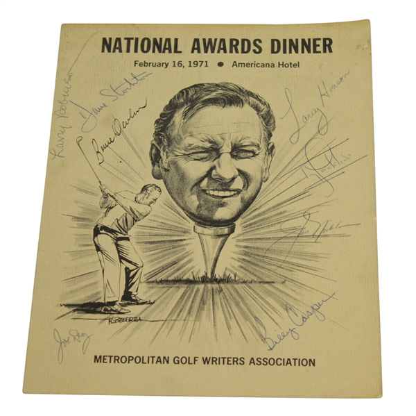 Nicklaus, Casper, & others Signed 1971 Metropolitan Golf Writers Association Program JSA ALOA