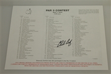 Phil Mickelson, Player & Coody Signed 2004 Masters Par 3 Pairing Sheets JSA ALOA