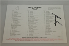 Phil Mickelson, Player & Coody Signed 2004 Masters Par 3 Pairing Sheets JSA ALOA