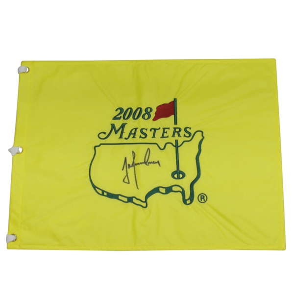 Trevor Immelman Signed 2008 Masters Embroidered Flag JSA ALOA