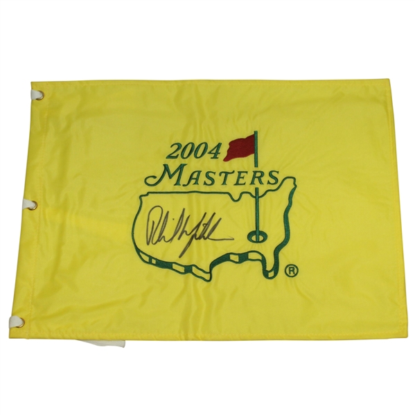 Phil Mickelson Signed 2004 Masters Flag JSA ALOA