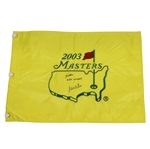 Mike Weir Signed & Inscribed Embroidered 2003 Masters Flag JSA ALOA