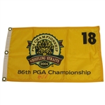 Vijay Singh Signed 2004 PGA Championship at Whistling Straits Yellow Flag JSA ALOA