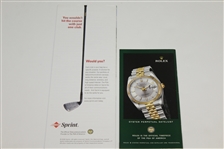 Phil Mickelson Signed 2005 PGA Championship at Baltusrol Pairing Guides with Embroidered Flag JSA ALOA