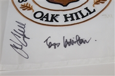 2003 PGA Championship at Oak Hill Country Club Embroidered Flag Signed by Campbell & Hamilton JSA ALOA