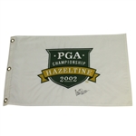 Rich Beem Signed 2002 PGA Championship at Hazeltine Embroidered Flag JSA ALOA