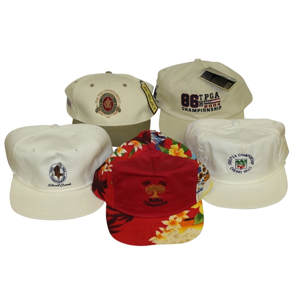 PGA Championship Hats - 1985, 1988, 1990, 2001 & 2004