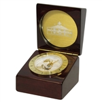 2001 Masters Wooden Opening Clock w/ World Time Dial & Augusta National Clubhouse