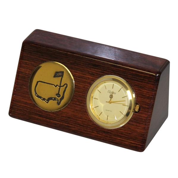 Augusta National Golf Club Sitting Cherry Wood Sitting Clock w/ Quartz Face
