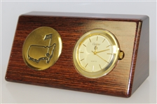 Augusta National Golf Club Sitting Cherry Wood Sitting Clock w/ Quartz Face