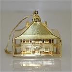 Golden Augusta National Golf Club Clubhouse Ornament w/ Box