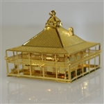 Golden Augusta National Golf Club Clubhouse Ornament w/ Box