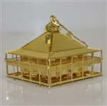 Golden Augusta National Golf Club Clubhouse Ornament w/ Box