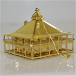 Golden Augusta National Golf Club Clubhouse Ornament w/ Box