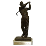 Walter Hagen Bronze Statue Mid-Swing - Golfer of the Decade 1918 to 1927