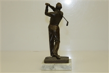Walter Hagen Bronze Statue Mid-Swing - Golfer of the Decade 1918 to 1927