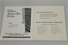 1952 US Open Championship at Northwood CC Program & Pairing Sheet - Julius Boros Winner