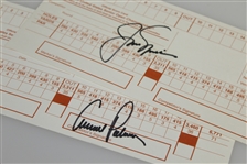 Jack Nicklaus & Arnold Palmer Signed 1994 US Senior Open Official Scorecards JSA ALOA