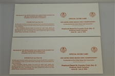 Jack Nicklaus & Arnold Palmer Signed 1994 US Senior Open Official Scorecards JSA ALOA
