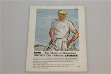 Dow Finsterwald Signed 1958 PGA Championship at Llanerch CC Program JSA ALOA
