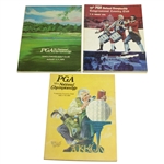 PGA Championship Programs - 1974, 1975 & 1976 - Trevino, Nicklaus & Stockton Victories