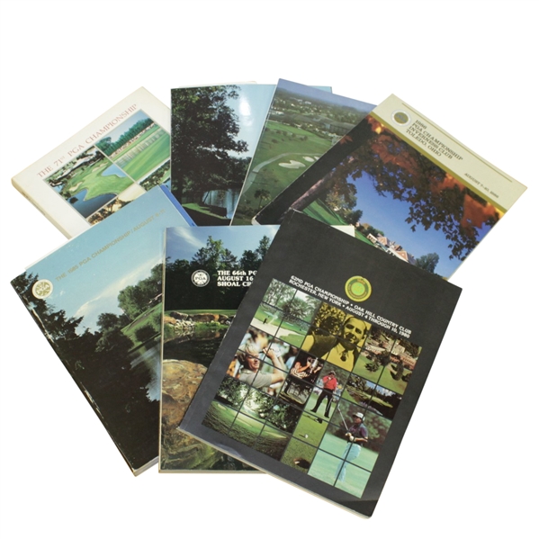 PGA Championship Programs - 1980, 1984, 1985, 1986, 1987 & 1988 - Nicklaus, Trevino Wins Among Others