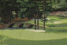 Augusta National Golf Club Afghan / Blanket - Featuring Hogan Bridge