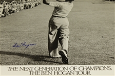 Ben Hogan Signed 1950 US Open Famous 1 - Iron Shot Oversize Poster JSA ALOA