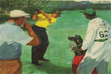 1954 Masters Play-Off Sportsman's Eyrie Print Featuring Sam Snead & Ben Hogan 