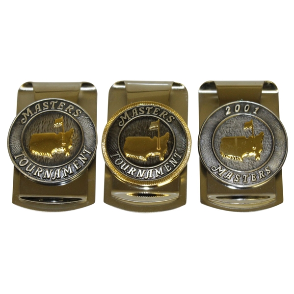 Masters Tournament Money Clips / Badges - 2 Undated & 2001