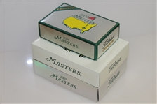Masters Tournament Complete Sets of Titleist Golf Balls in Sleeves & Boxes - 2001, 2003 & 2004 