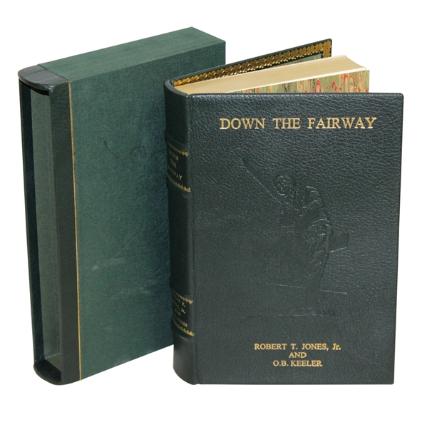 Jack Nicklaus Signed Down The Fairway By OB Keeler & Bobby Jones - Print of 300 w/ Leather Slip Case