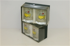 Set of Four Masters Tumbler Glasses In Original Boxes - Two of Each 2000 & 2001