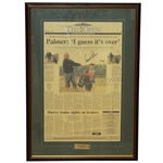 Arnold Palmer & Caddie Wayne Beck Signed 1995 The Open Newspaper - Last Open Championship JSA ALOA