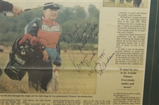 Arnold Palmer & Caddie Wayne Beck Signed 1995 'The Open' Newspaper - Last Open Championship JSA ALOA