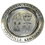 Vallhalla Country Club Pewter Plate w/ 3 Majors & Ryder Cup - Stamped on Back