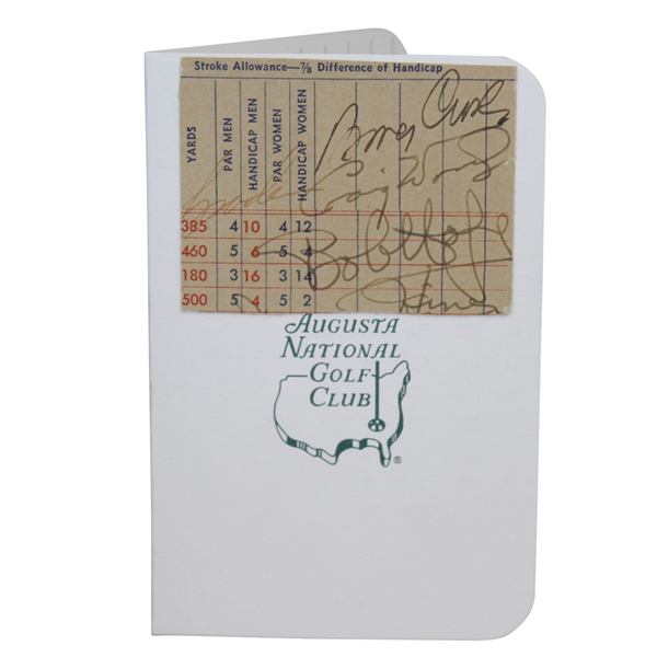 Craig Wood Signed Scorecard Mounted on Augusta National Scorecard JSA ALOA