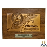 Jock Hutchisons Personal 1920 PGA Championship Plaque - Presented By The PGA As Its Third Winner