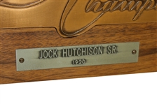 Jock Hutchison's Personal 1920 PGA Championship Plaque - Presented By The PGA As Its Third Winner