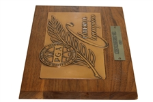 Jock Hutchison's Personal 1920 PGA Championship Plaque - Presented By The PGA As Its Third Winner