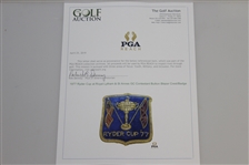 1977 Ryder Cup at Royal Lytham & St Annes GC Contestant Bullion Blazer Crest/Badge