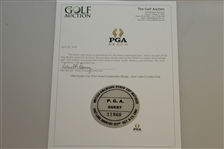 1963 Ryder Cup PGA Guest Credentials Badge - East Lake Country Club
