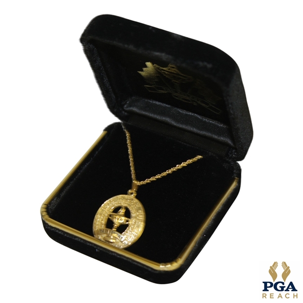 2002 Ryder Cup at The Belfry 14kt Gold Necklace- In Original Box