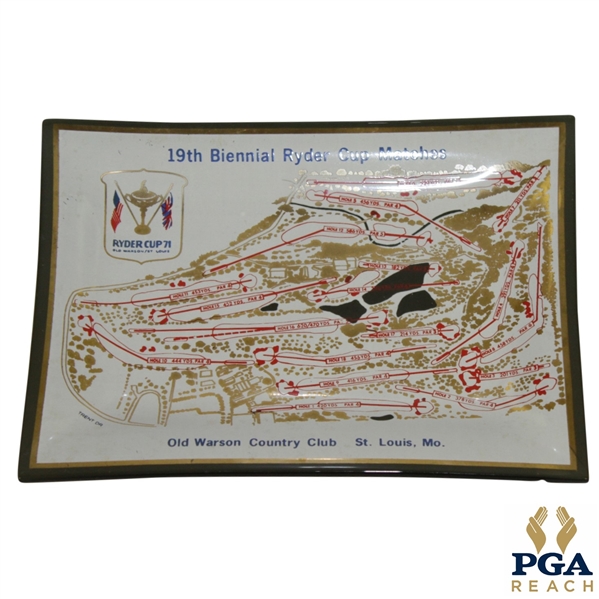 1971 Ryder Cup at Old Warson Country Club Glass Candy Dish/ Tray