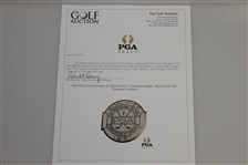 1951 PGA Championship at Oakmont C.C. Contestant Badge - Sam Snead Win - Excellent Condition
