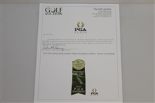 1957 PGA Championship at Miami Valley Press Badge & Ribbon - Winner Lionel Hebert