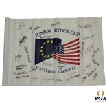 Rory McIlroy & Tony Finau Signed 2004 Junior Ryder Tournament Used Flag - US & Europe Teams JSA ALOA
