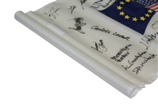 Rory McIlroy & Tony Finau Signed 2004 Junior Ryder Tournament Used Flag - US & Europe Teams JSA ALOA