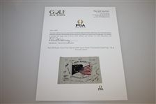 Rory McIlroy & Tony Finau Signed 2004 Junior Ryder Tournament Used Flag - US & Europe Teams JSA ALOA